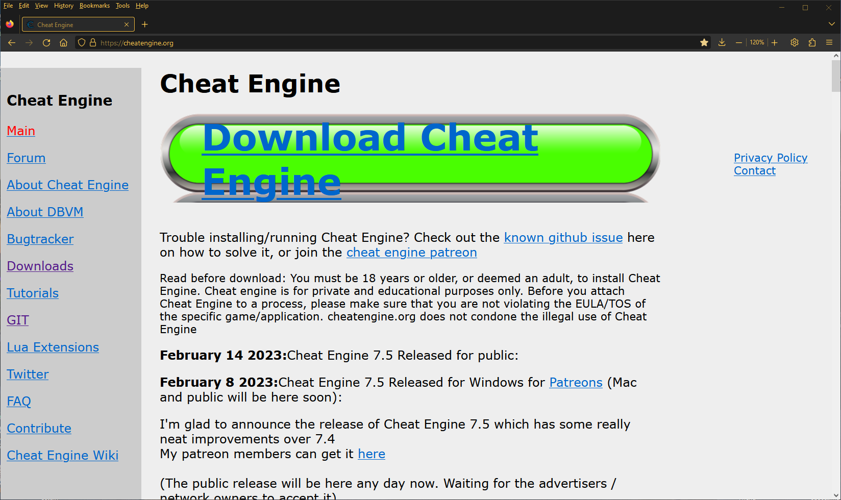 Releases · cheat-engine/cheat-engine